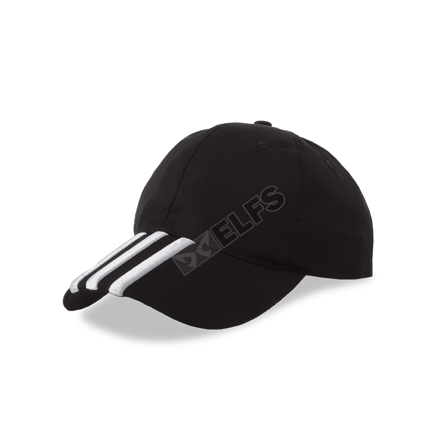 BASEBALL MOTIF Topi Baseball Twill Bordir 3 Stripe Hitam 2 to3_basic_twill_3_stripe_hx_01_copy