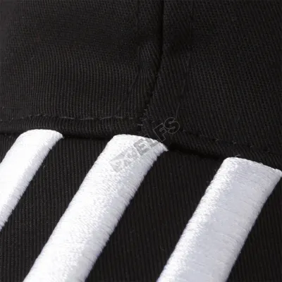 BASEBALL MOTIF Topi Baseball Twill Bordir 3 Stripe Hitam 5 to3_basic_twill_3_stripe_hx_04_copy