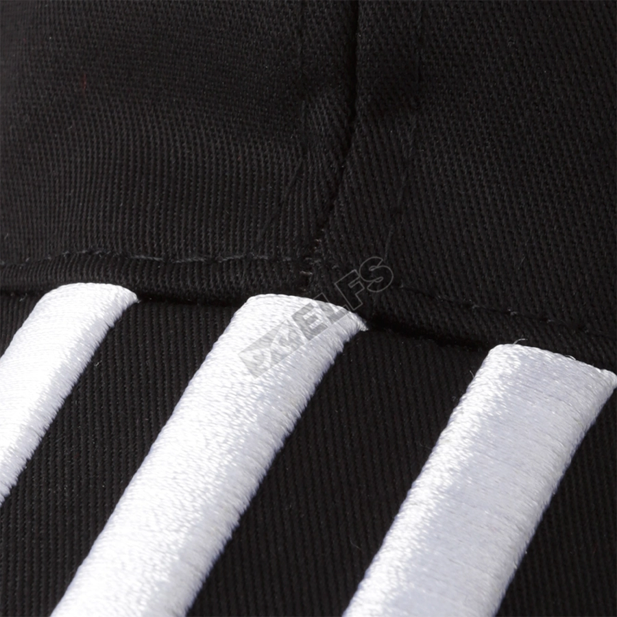 BASEBALL MOTIF Topi Baseball Twill Bordir 3 Stripe Hitam 5 to3_basic_twill_3_stripe_hx_04_copy