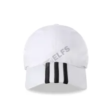 BASEBALL MOTIF Topi Baseball Twill Bordir 3 Stripe Putih