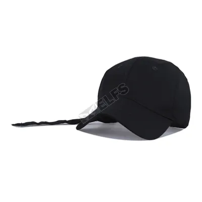 BASEBALL TALI PANJANG Topi Pria Korea Twill Polos Simple Baseball Cap Panjang Hitam 3 to3_basic_twill_baseball_cap_panjang_hx_2_copy