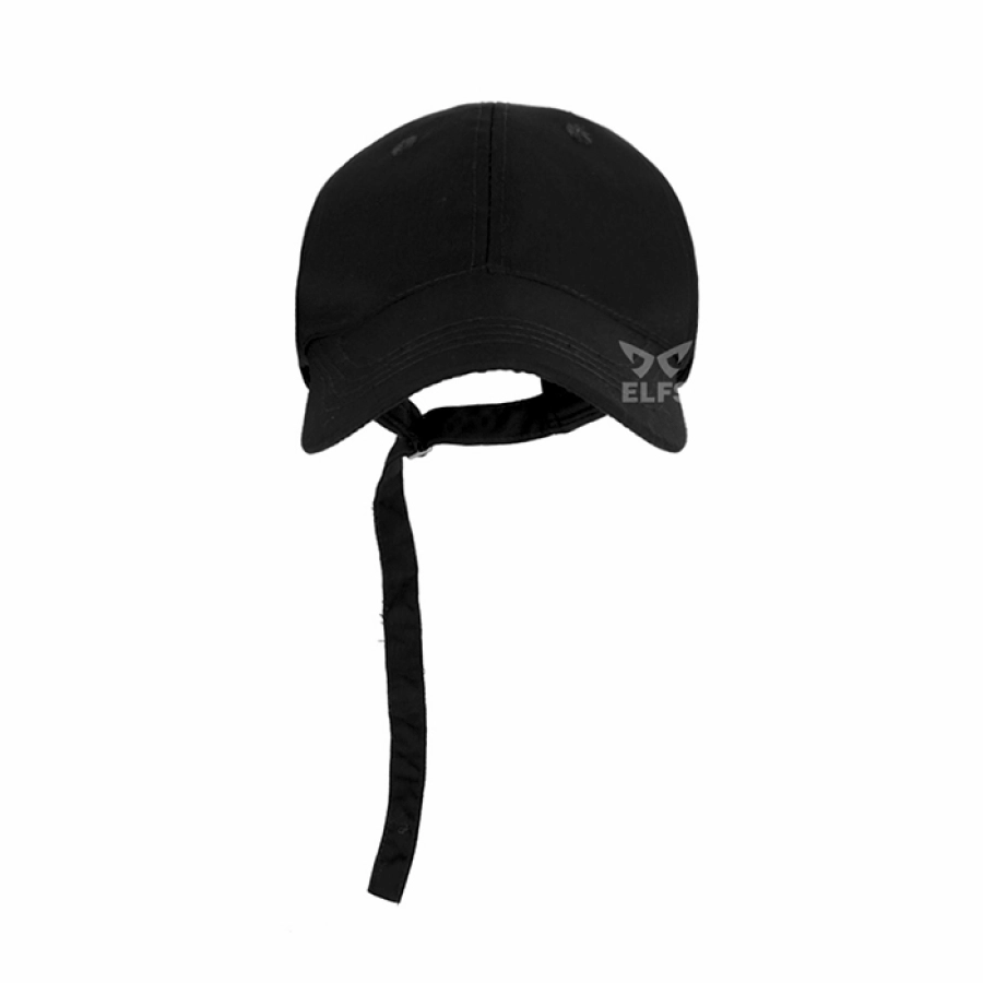 BASEBALL TALI PANJANG Topi Pria Korea Twill Polos Simple Baseball Cap Panjang Hitam 4 to3_basic_twill_baseball_cap_panjang_hx_3_copy