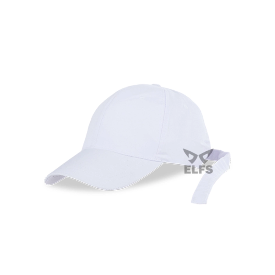 BASEBALL TALI PANJANG Topi Pria Korea Twill Polos Simple Baseball Cap Panjang Putih 3 to3_basic_twill_baseball_cap_panjang_px_2