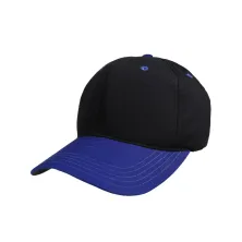 BASEBALL POLOS TWILL TOPI BASEBALL BASIC TWILL BASEBALL CAP HITAM KOMBINASI BIRU TUA