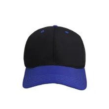 BASEBALL POLOS TWILL TOPI BASEBALL BASIC TWILL BASEBALL CAP HITAM KOMBINASI BIRU TUA