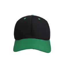 BASEBALL POLOS TWILL TOPI BASEBALL BASIC TWILL BASEBALL CAP HITAM KOMBINASI HIJAU TUA