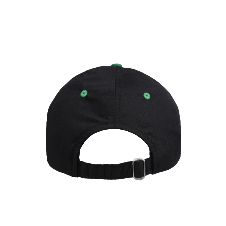 BASEBALL POLOS TWILL TOPI BASEBALL BASIC TWILL BASEBALL CAP HITAM KOMBINASI HIJAU TUA 3 to3_basic_twill_baseball_hitam_kombinasi_it2