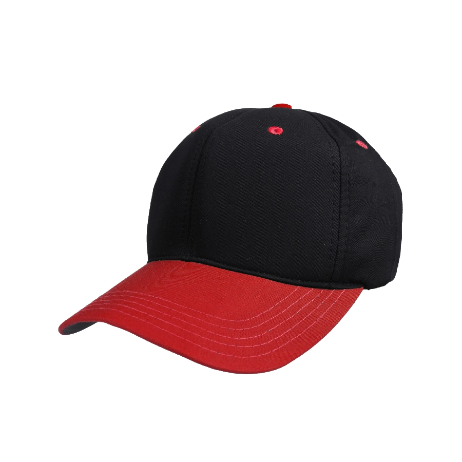 BASEBALL POLOS TWILL TOPI BASEBALL BASIC TWILL BASEBALL CAP HITAM KOMBINASI MERAH CABE 1 to3_basic_twill_baseball_hitam_kombinasi_mc0