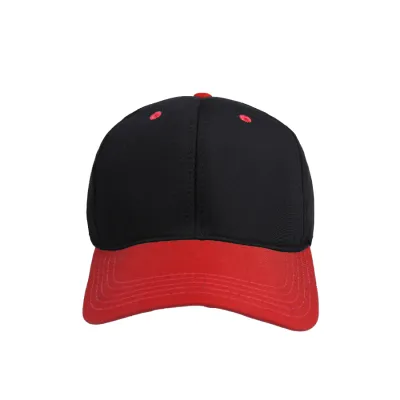 BASEBALL POLOS TWILL TOPI BASEBALL BASIC TWILL BASEBALL CAP HITAM KOMBINASI MERAH CABE 2 to3_basic_twill_baseball_hitam_kombinasi_mc1