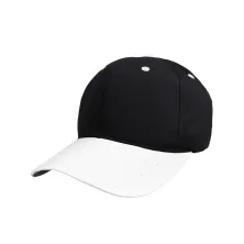 BASEBALL POLOS TWILL TOPI BASEBALL BASIC TWILL BASEBALL CAP HITAM KOMBINASI PUTIH