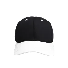 BASEBALL POLOS TWILL TOPI BASEBALL BASIC TWILL BASEBALL CAP HITAM KOMBINASI PUTIH