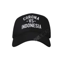 BASEBALL MOTIF Elfs  Topi Baseball Twill Bordir Crna vs Indonesian Unisex Cap Hitam