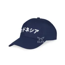 BASEBALL MOTIF Unisex Topi Baseball Twill Bordir Jepang Indonesia Biru Dongker