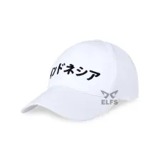 BASEBALL MOTIF Unisex Topi Baseball Twill Bordir Jepang Indonesia Putih