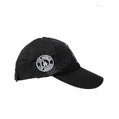 BASEBALL MOTIF Topi Baseball Unisex Twill Bordir LA Los Angeles Hitam 2 to3_basic_twill_la_hx_1_copy