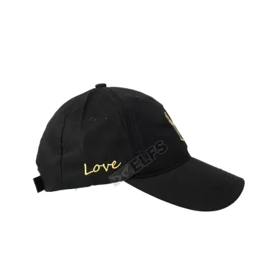 BASEBALL MOTIF Topi Baseball Unisex Twill Bordir Love Hitam  2 to3_basic_twill_love_hx_1_copy