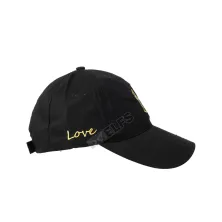 BASEBALL MOTIF Topi Baseball Unisex Twill Bordir Love Hitam 