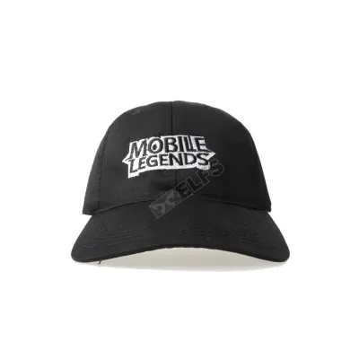 BASEBALL MOTIF Topi Baseball Unisex Twill Bordir MOBA Mobile Legends Hitam 2 to3_basic_twill_mobile_legends_hx_1_copy