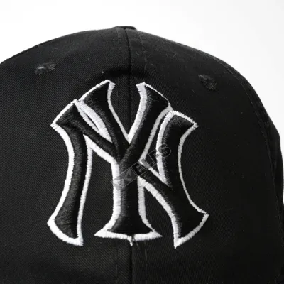 BASEBALL MOTIF Topi Baseball Unisex Twill Bordir New York Hitam 4 to3_basic_twill_nyc_hx_3_copy