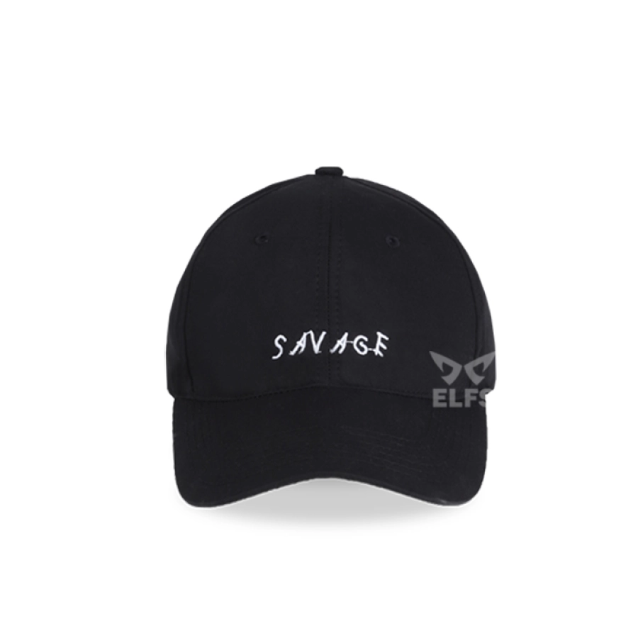 BASEBALL MOTIF Unisex Topi Baseball Twill Bordir Savage Hitam 1 to3_basic_twill_savage_hx_0