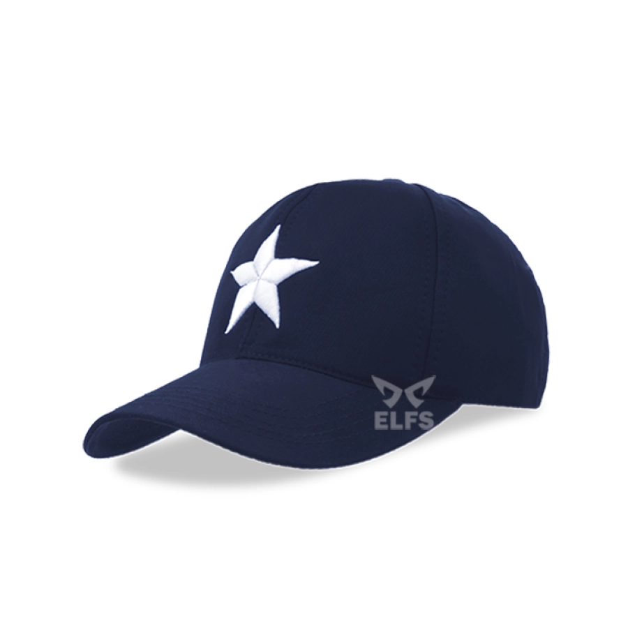 BASEBALL MOTIF Unisex Topi Baseball Twill Bordir Star Biru Dongker 2 to3_basic_twill_star_bd_01_copy