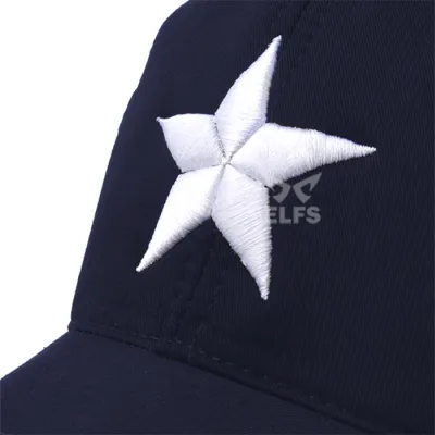 BASEBALL MOTIF Unisex Topi Baseball Twill Bordir Star Biru Dongker 4 to3_basic_twill_star_bd_03_copy