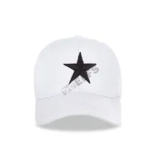 BASEBALL MOTIF Unisex Topi Baseball Twill Bordir Star Putih