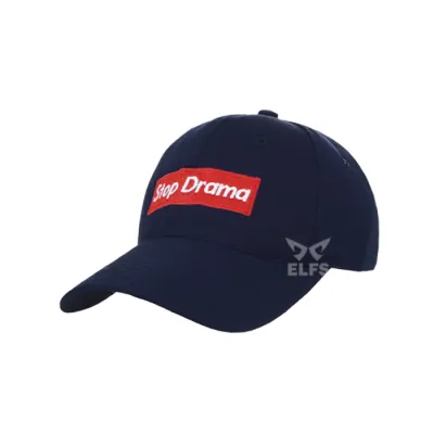 BASEBALL MOTIF Unisex Topi Baseball Twill Bordir Stop Drama Biru Dongker 1 to3_basic_twill_stop_drama_bd_0