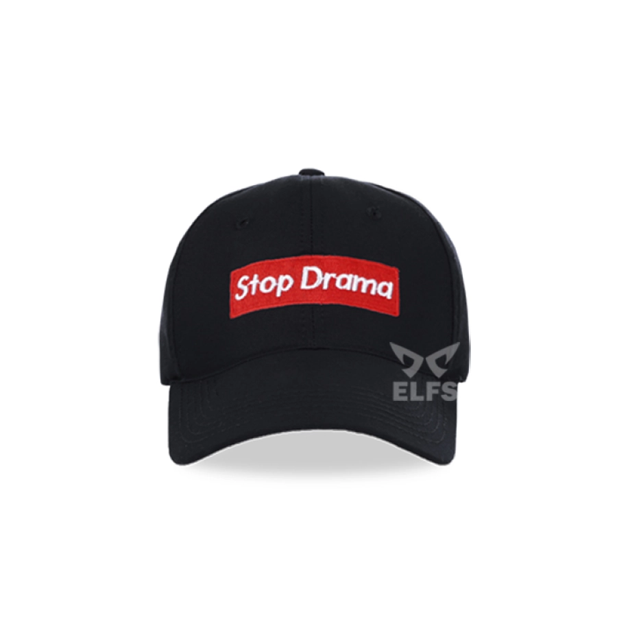 BASEBALL MOTIF Unisex Topi Baseball Twill Bordir Stop Drama Hitam 1 to3_basic_twill_stop_drama_hx_0