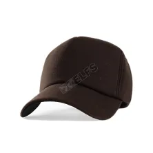 BASEBALL POLOS BAHAN LAINNYA Topi Pria Polos Baseball Bill Up Cap Fleece Coklat Tua