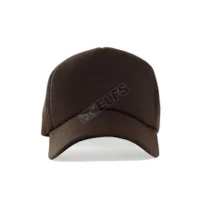 BASEBALL POLOS BAHAN LAINNYA Topi Pria Polos Baseball Bill Up Cap Fleece Coklat Tua