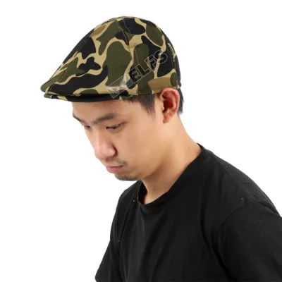 TOPI PELUKIS Topi Flatcap Painter Fleece Army Coklat Muda 2 to3_fleece_painter_army_cm_1