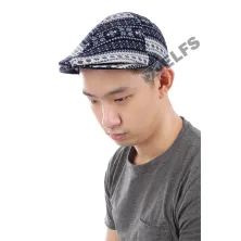 TOPI PELUKIS Topi Flatcap Painter Fleece Christmas Biru dongker