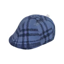 TOPI PELUKIS TOPI PELUKIS FLATCAP FLEECE PAINTER PELUKIS HAT MOTIF GARIS BIRU TUA