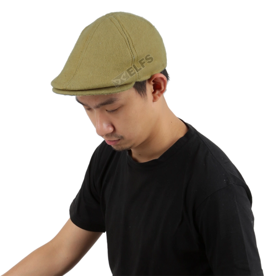 TOPI PELUKIS Topi Flatcap Painter Fleece Polos Khaki 2 to3_fleece_painter_kh_1