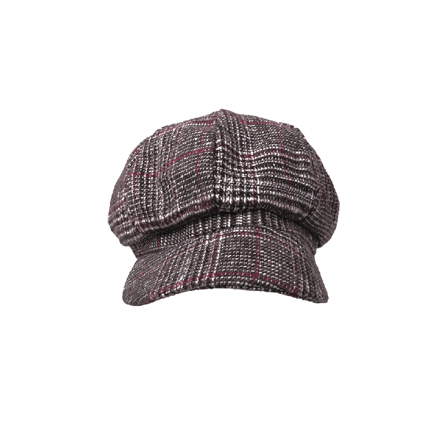 TOPI PELUKIS Newsboy Cap Wool Premium Apolo Hat Topi Pet Pria Dewasa Mario Bross Import Coklat Tua 3 to3_import_apolo_garis_ct2