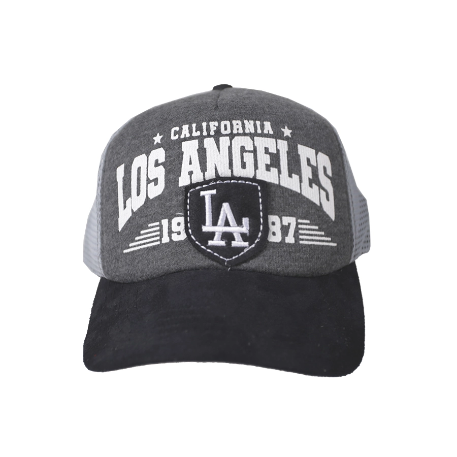 BASEBALL MOTIF Elfs - Topi Jaring Baseball Sablon 2 Impor Unisex Trucker Cap Los Angeles Abu Tua 2 to3_jaring_los_angles_at1