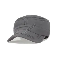 TOPI KOMANDO Topi Komando Military Cap Canvas Polos Abu Muda