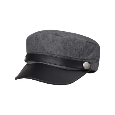 TOPI KOMANDO Topi Komando Apolo Hat Newsboy Cap Abu Tua 1 to3_komando_apolo_at0