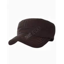 TOPI KOMANDO Topi Komando Military Cap Canvas Polos Coklat Tua