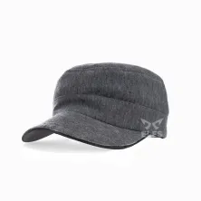 TOPI KOMANDO Topi Komando Military Cap Fleece Polos Abu Tua