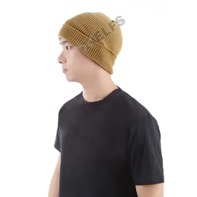 KUPLUK BEANIE HAT KUPLUK RAJUT POLOS COKLAT MUDA 3 to3_kupluk_rajut_polos_cm2