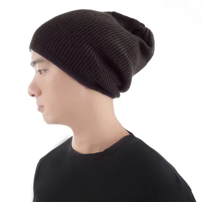 KUPLUK Beanie Hat Kupluk Rajut Polos Coklat Tua 2 to3_kupluk_rajut_polos_ct_1_copy