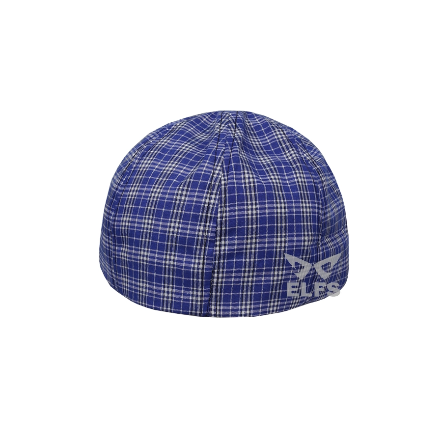 TOPI PELUKIS TOPI FLATCAP PAINTER KATUN TARTAN 2 BIRU MUDA 3 to3_painter_tartan_2_bm2