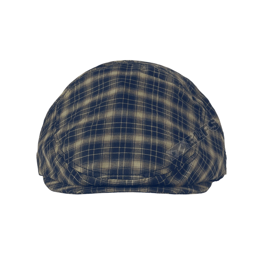 TOPI PELUKIS Topi Flatcap Painter Katun Tartan 2 Coklat Muda 3 to3_painter_tartan_2_cm2