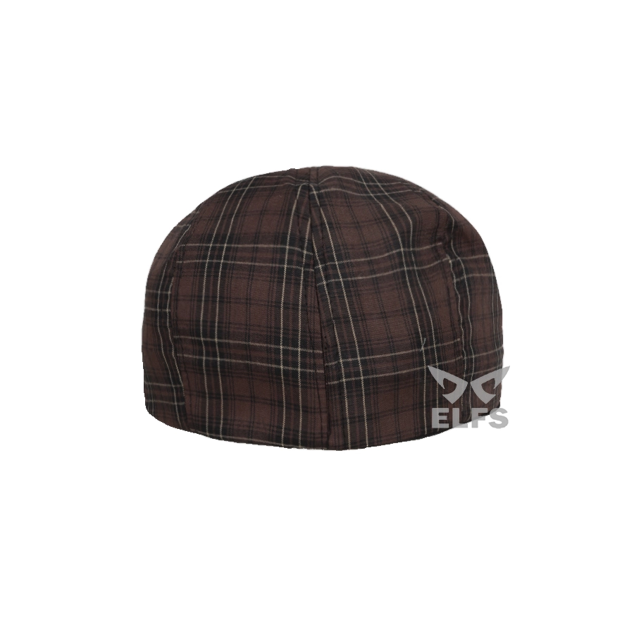 TOPI PELUKIS Topi Flatcap Painter Katun Tartan 2 Coklat Tua 3 to3_painter_tartan_2_ct2