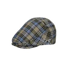 TOPI PELUKIS TOPI FLATCAP PAINTER KATUN TARTAN 2 KHAKI