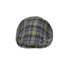 TOPI PELUKIS TOPI FLATCAP PAINTER KATUN TARTAN 2 KHAKI