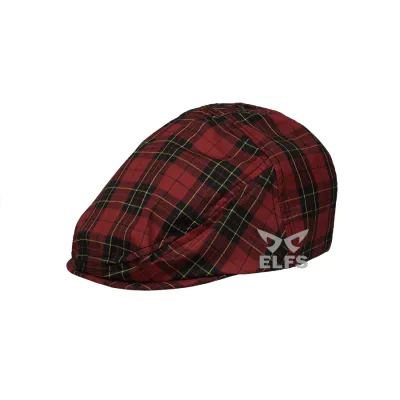 TOPI PELUKIS TOPI FLATCAP PAINTER KATUN TARTAN 2 MARON 1 to3_painter_tartan_2_mo0