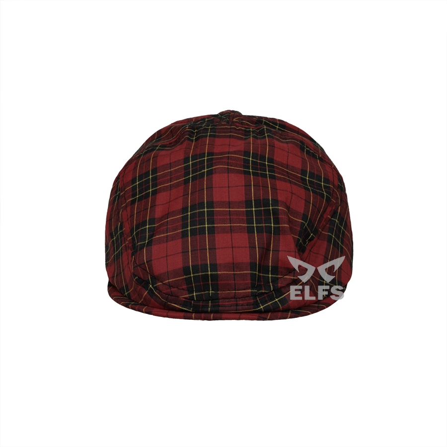 TOPI PELUKIS TOPI FLATCAP PAINTER KATUN TARTAN 2 MARON 2 to3_painter_tartan_2_mo1